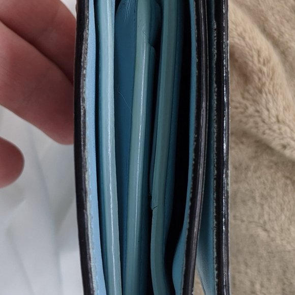 CELINE Leather Frame Bi-Color Wallet - Picture 13 of 14